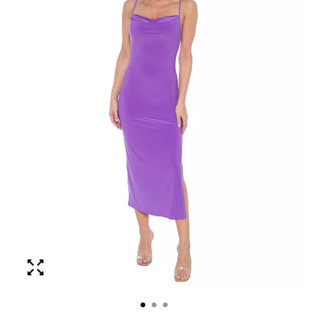 NTW Purple BEBE maxi cowl dress